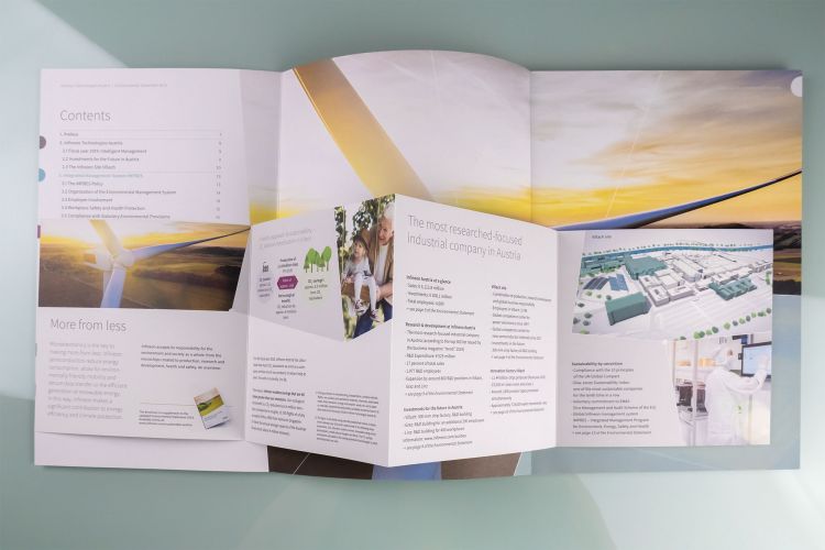 Case Study Umweltbericht Environmental Statement Infineon Austria Corporate Publishing Layout Design