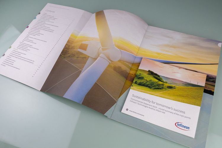 Case Study Umweltbericht Environmental Statement Infineon Austria Corporate Publishing Layout Design