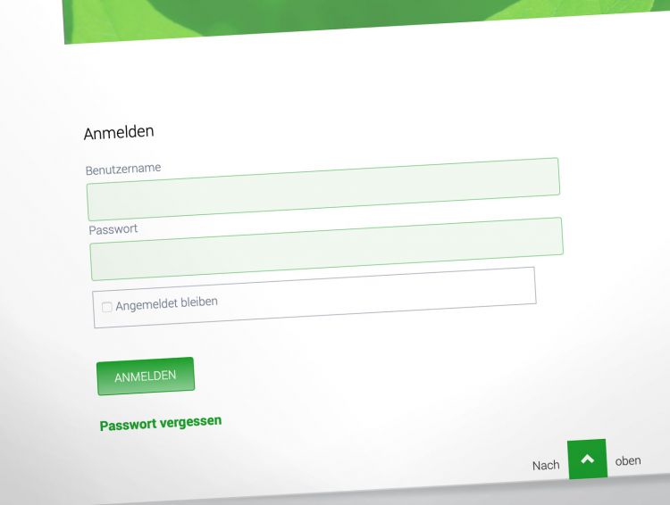 Login form für Mitglieder in Contao