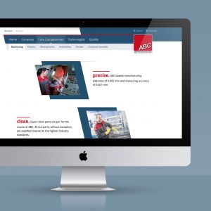 Projekt ABC Auftragsfertigung Website Deutsch Englisch