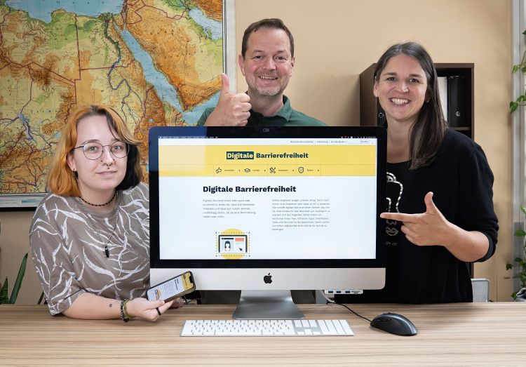 designation-Team mit der Website Digitale Barrierefreiheit